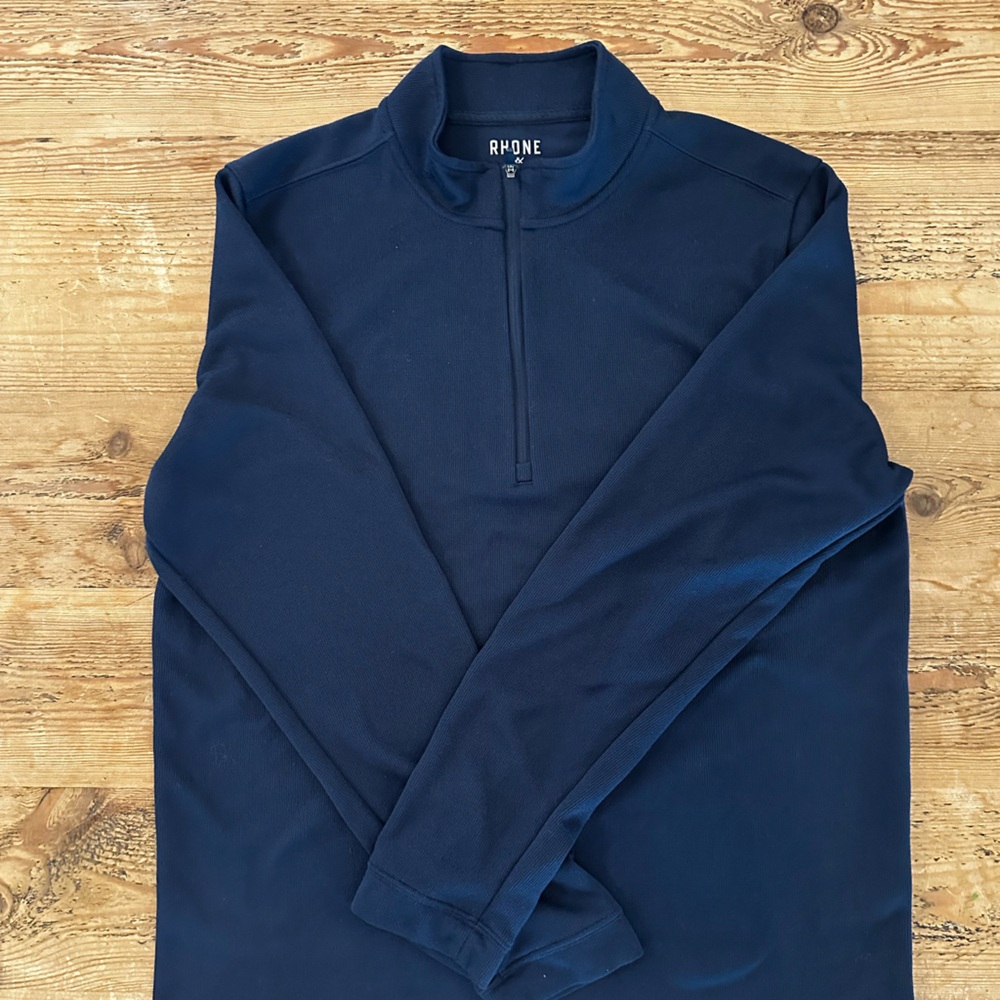 RHONE Navy Half-Zip Performance Sweater Size L
